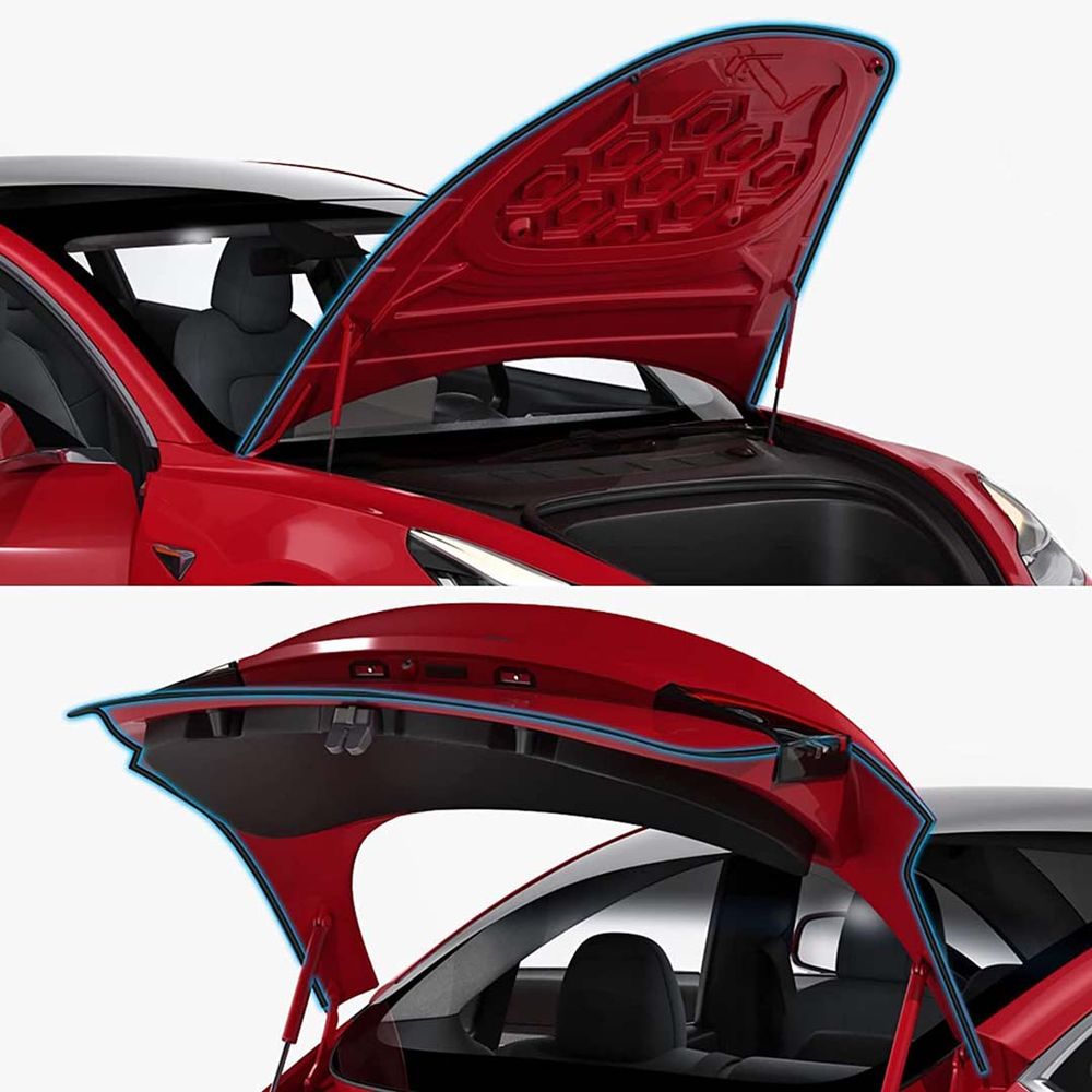 Tesla Model 3 Model S Car Door Seal Kit Soundproof Rubber Weather Strip Draft Wind Noise Reduction Kit  2016-2022