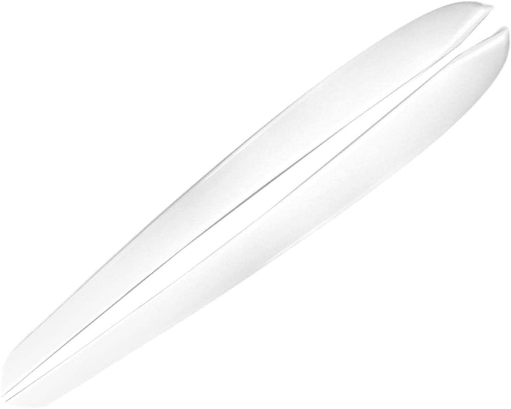 AuthEssentials 2Pcs ABS Carbon Fiber Inner Front Door Panel Armrest Cover Trim Interior Decoration Compatible for Latest 2021 Tesla Model 3 Model Y (White)