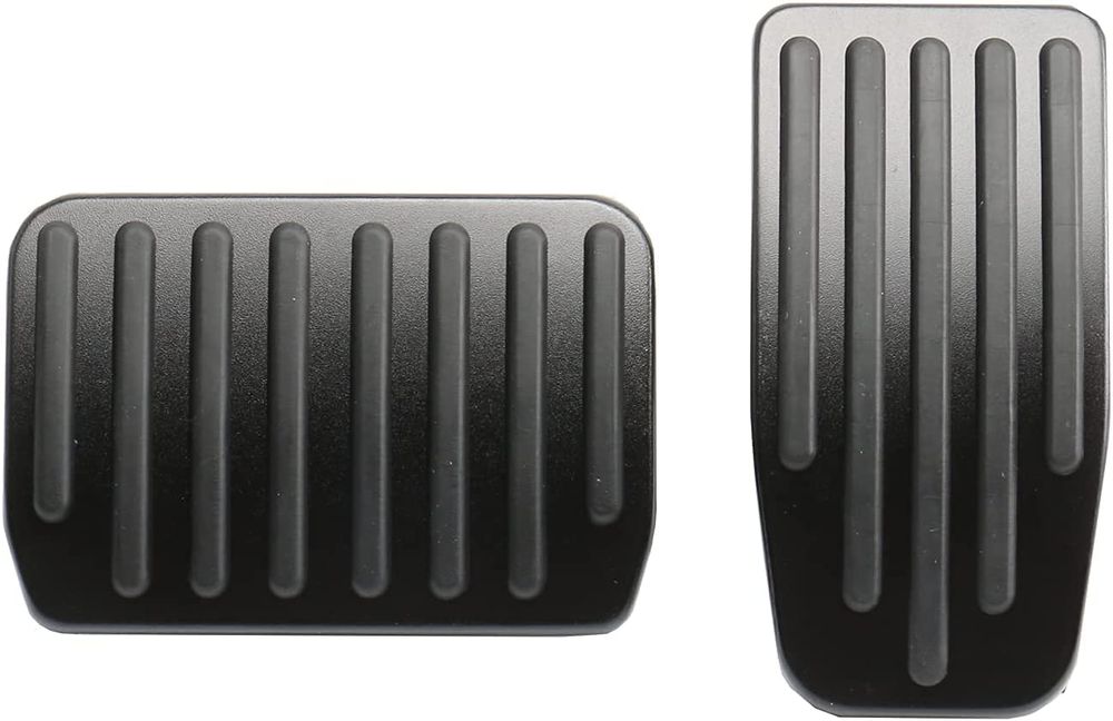 Auth Essentials Tesla Model 3 Model Y Foot Pedal Covers, Non-Slip Aluminum Performance Foot Accelerator Gas Brake Pedal Pads for Tesla Model 3/Y Accessories (Grey)