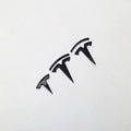 AuthEssentials Model 3 Steering Wheel/Front Trunk/Rear Trunk Logo Cover Sticker Badge Decals 3Pcs/Set for fit Tesla Model 3 Emblem Accessories (Matt Carbon Fiber Pattern) (Matte Carbon) (Glossy Black)