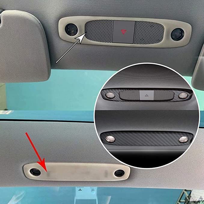 AuthEssentials Carbon Fiber Interior Reading Light Cover Trim for Tesla Model 3 2017-2022, Model Y Car Accessory