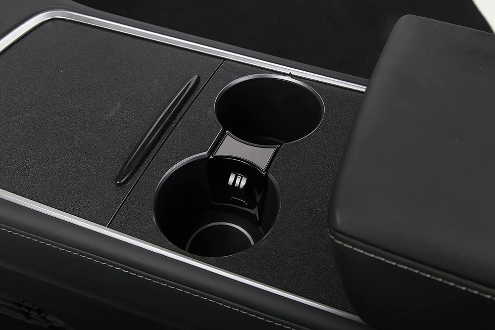 Tesla Model 3/Y Cup Holder Limiter Insert - Glossy Black