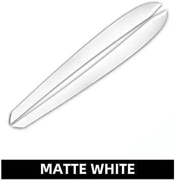 AuthEssentials 2Pcs ABS Carbon Fiber Inner Front Door Panel Armrest Cover Trim Interior Decoration Compatible for Latest 2021 Tesla Model 3 Model Y (White)