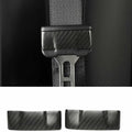 AuthEssentials 2 Pcs/Set for Tesla Model 3 Real Carbon Fiber Car Seat Safety Belt Buckle Protection Cover Model Three Accessories Model 3 (Black)