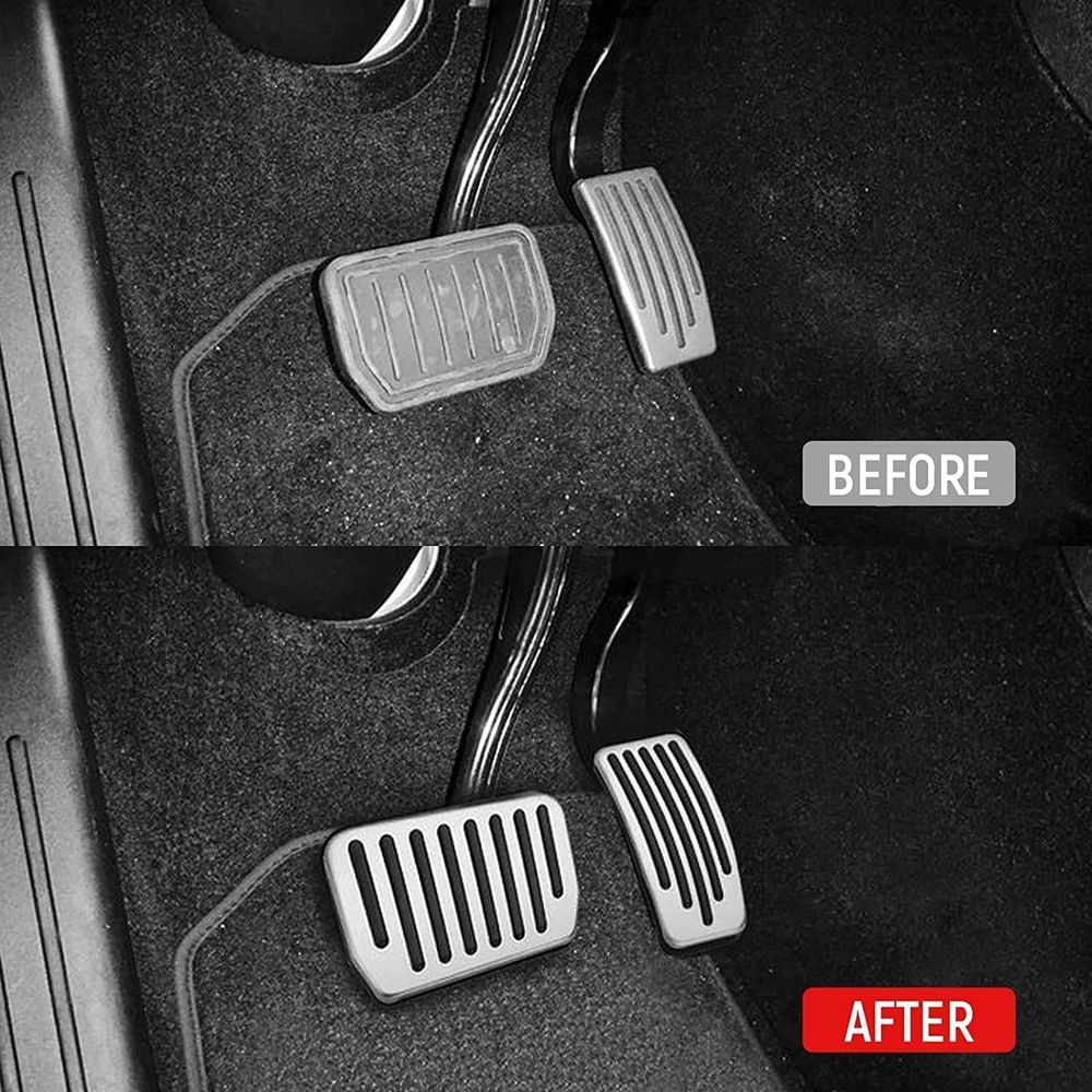 Tesla Model 3 Y Foot Pedal Covers (Silver)