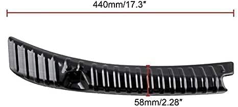 AuthEssentials Auto Accessories Exterior for Tesla Model 3 2017-2022 Car Stainless Steel Trunk Guard Rear Bumper Protector Guard (Brushed Carbon) (Black)