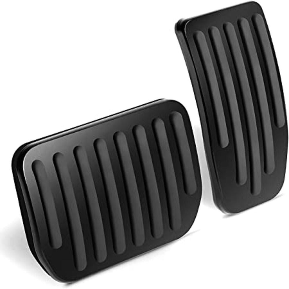 Auth Essentials Tesla Model 3 Model Y Foot Pedal Covers, Non-Slip Aluminum Performance Foot Accelerator Gas Brake Pedal Pads for Tesla Model 3/Y Accessories (Grey)