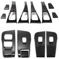 Tesla Model 3 / Y Window & Door Switch Covers(14 Pieces - Carbon Fibre Pattern)