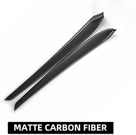 AuthEssentials 2 PCs ABS Carbon Fiber Pattern Inner Front Door Panel Armrest Cover Trim Latest 2021 Tesla Model 3 Model Y Matte Carbon