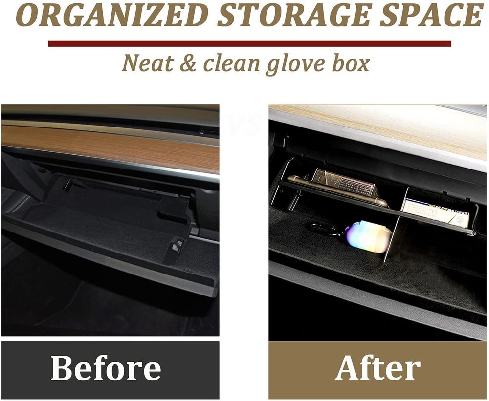 Tesla Model 3/Y Glove Box Organizer Compatible with 2017-2021+