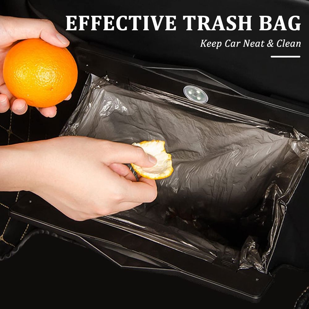 AuthEssentials-Tesla Model 3 Trash Can Accessories for Back Seat Garbage Bag with Hanging Magnetic Buckle Waterproof Car Accessory