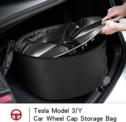 AuthEssentials-Tesla Model 3 Aero Wheel Cover Storage Carrying Bag Hub Cap Storage 18'' 19" Gemini Model Y Hub Cap Storage Bag