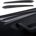 AuthEssentials 2 PCs ABS Carbon Fiber Pattern Inner Front Door Panel Armrest Cover Trim Latest 2021 Tesla Model 3 Model Y Matte Carbon
