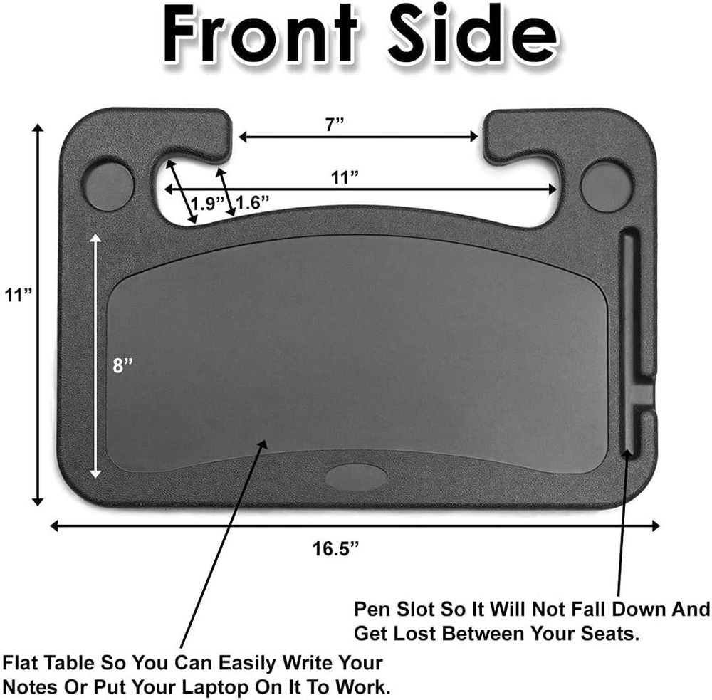 Steering wheel tray table