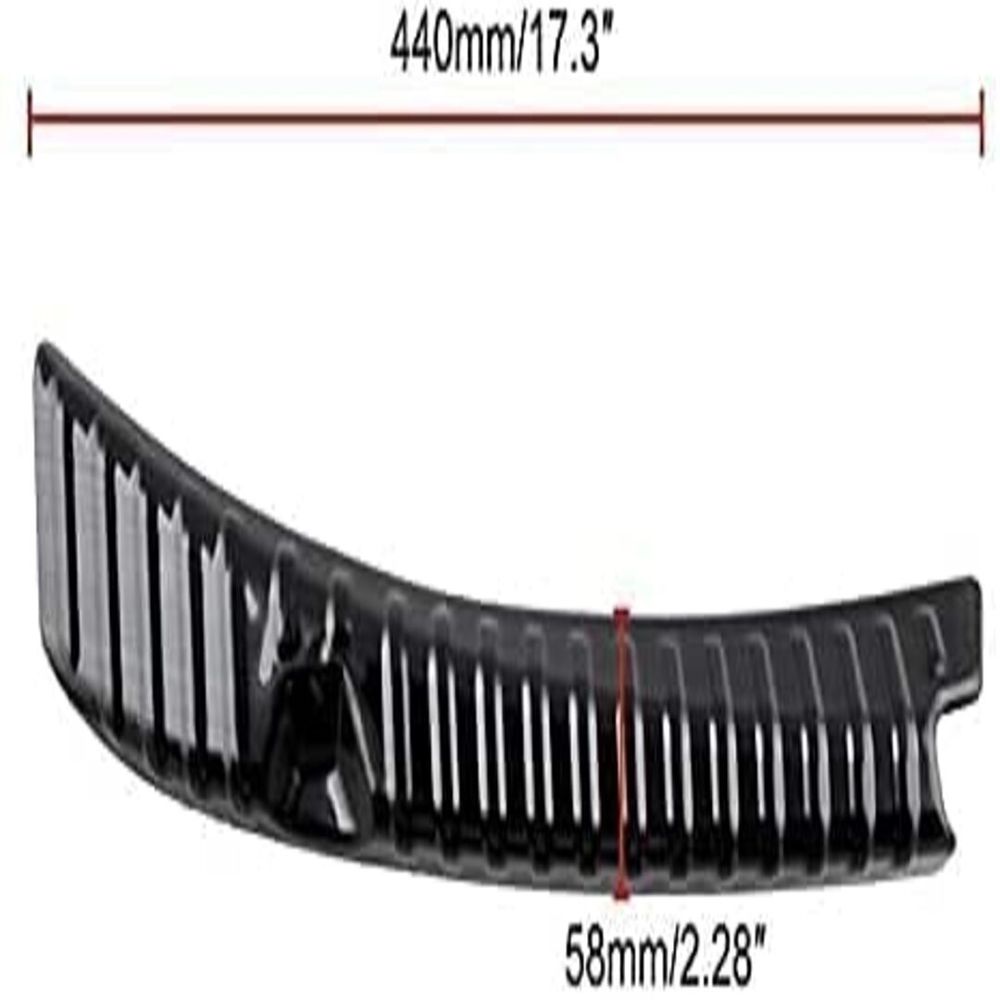 AuthEssentials Auto Accessories Exterior for Tesla Model 3 2017-2022 Car Stainless Steel Trunk Guard Rear Bumper Protector Guard (Brushed Carbon) (Black)