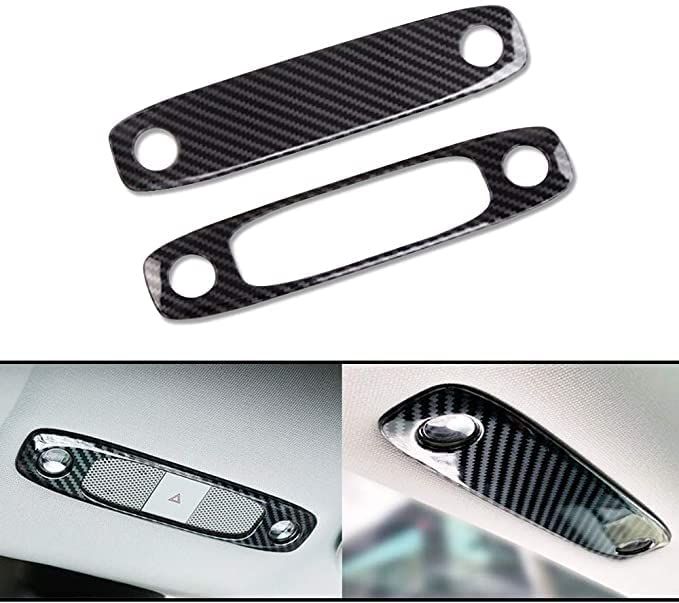 AuthEssentials Carbon Fiber Interior Reading Light Cover Trim for Tesla Model 3 2017-2022, Model Y Car Accessory
