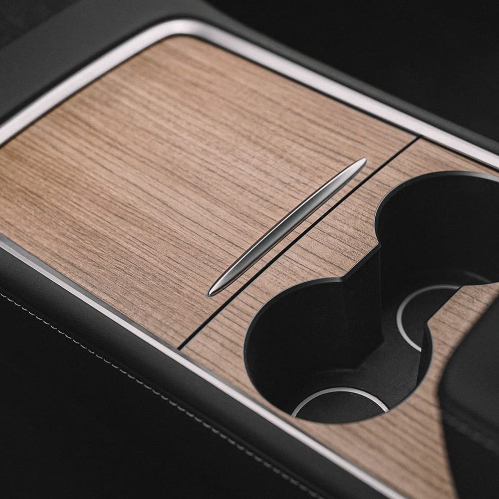 Tesla Model 3 Model Y 2021 Center Console Wrap Kit (Wood Grain)