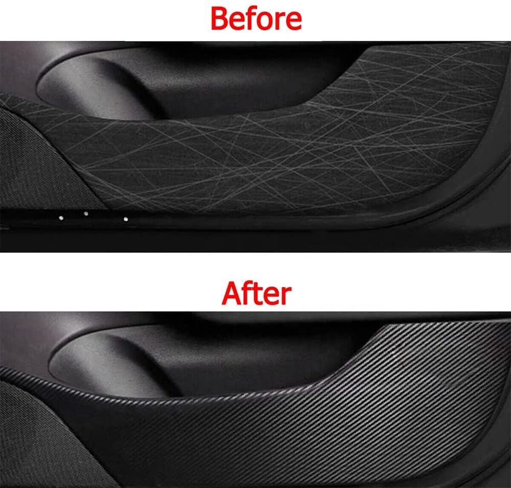 Tesla Model 3 DoorAnti-Kick Protector (Carbon Fibre Pattern)