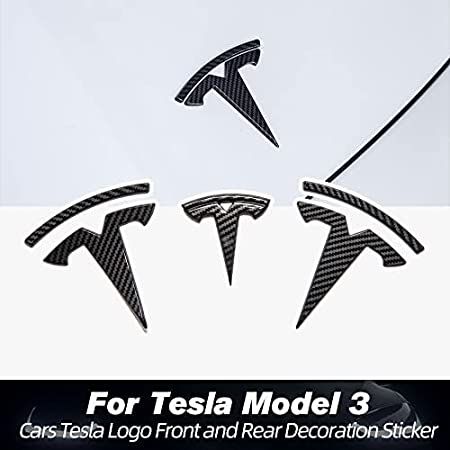Click on the image to open expanded view AuthEssentials Model 3 Steering Wheel/Front Trunk/Rear Trunk Logo Cover Sticker Badge Decals 3Pcs/Set for fit Tesla Model 3 Emblem Accessories (Matt Carbon Fiber Pattern) (Matte Carbon) (Matte Carbon)