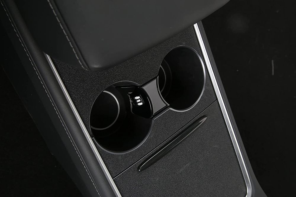 Tesla Model 3/Y Cup Holder Limiter Insert - Glossy Black