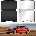 AuthEssentials 2021 Tesla Model 3 Accessories Glass Roof Sunshade Sunroof Rear Window Sunshade Compatible for Tesla Model 3 Sunshade with Skylight Reflective Covers Set of 4