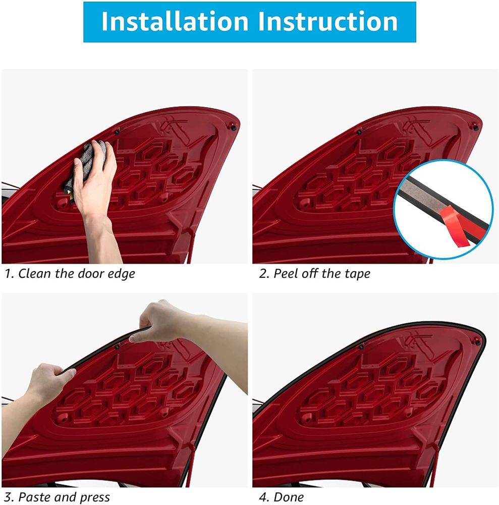 Tesla Model 3 Model S Car Door Seal Kit Soundproof Rubber Weather Strip Draft Wind Noise Reduction Kit  2016-2022