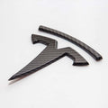 Tesla Model 3 Steering Wheel/Front Trunk/Rear Trunk Logo Cover  Badge Decals 3Pcs/Set (Matt Carbon Fibre Pattern)