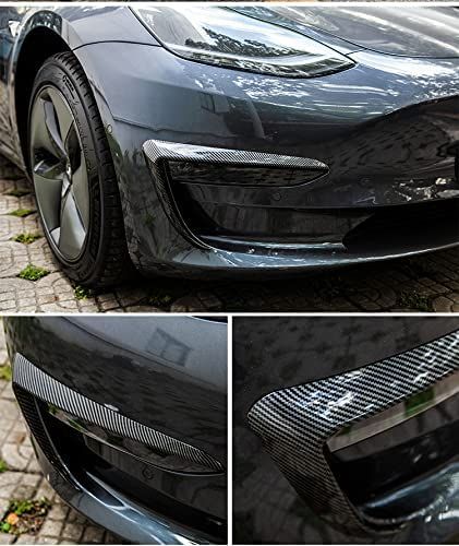 Tesla Model 3 Front Fog Light Trim Cover-Glossy Carbon