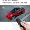 AuthEssentials Replacement Premium Silicon Keychain for Tesla Model S 3 X Y Key Fob Cover Key( Black)