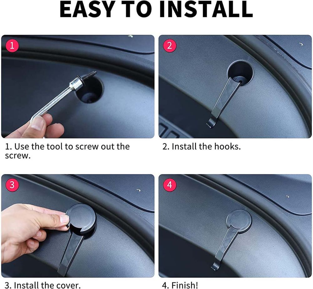 Tesla Model 3 Trunk Hook Holding Clips
