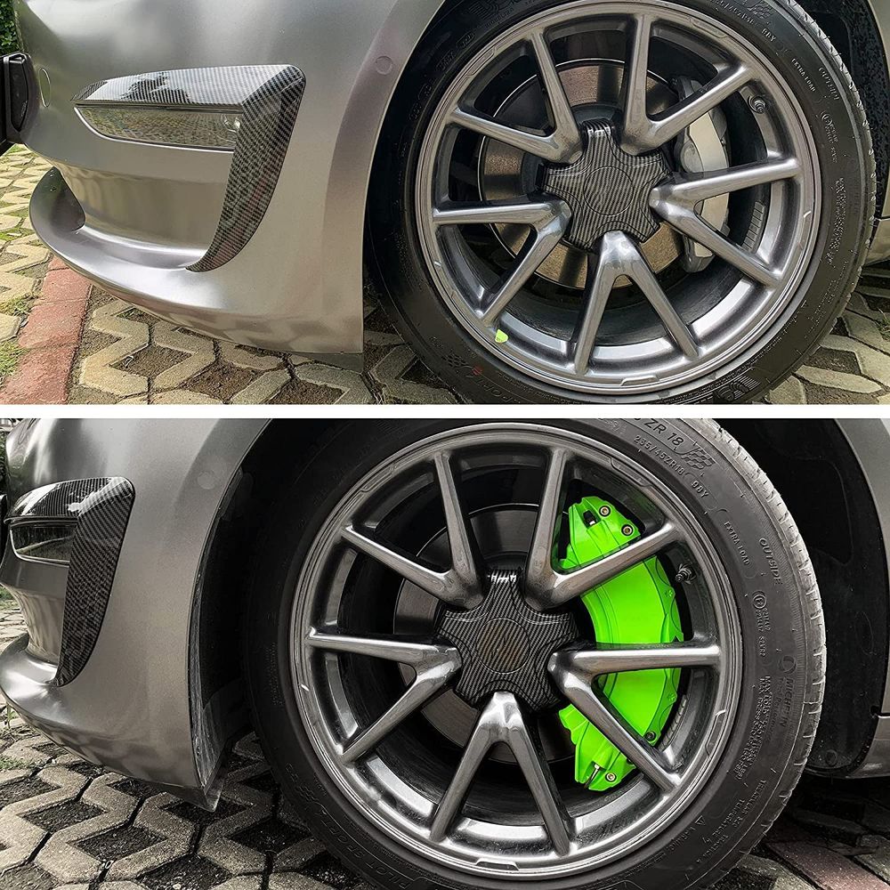 AuthEssentials Green Brake Caliper Covers Compatible with Tesla Model 3 2017-2021, 18 Inch Wheel Hub Size(235/45) Caliper Covers for Car, Set of 4 (Color:Green, Not Fit for Tesla Model Y)