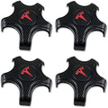 Tesla Model 3 Center Caps Hubcaps Cover[Carbon Fiber Print with Red T Logo]