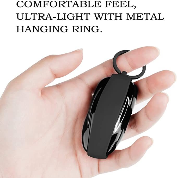 AuthEssentials Replacement Premium Silicon Keychain for Tesla Model S 3 X Y Key Fob Cover Key( Black)