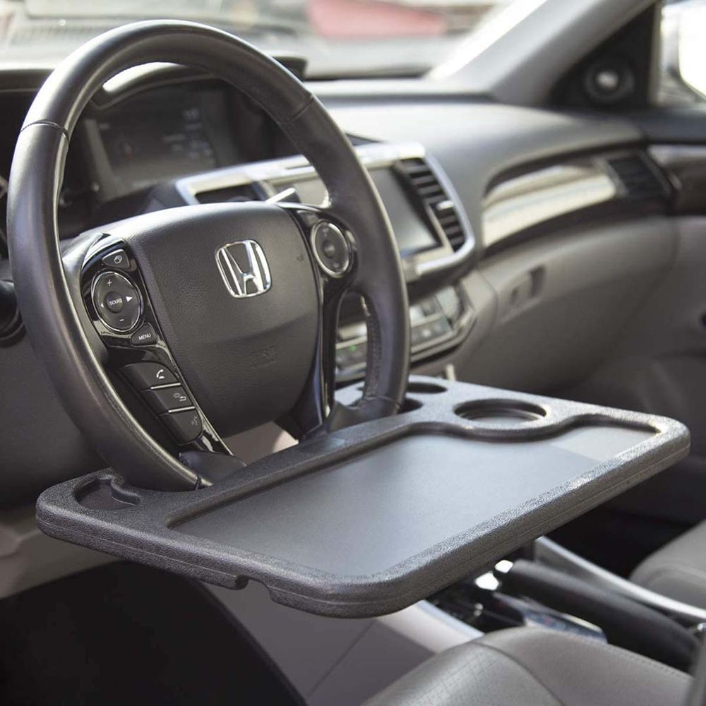 Steering wheel tray table