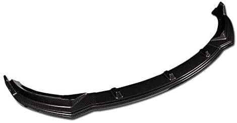 AuthEssentials-Front Lip for 2016-2020 Tesla Model 3, ABS Painted Carbon Fiber Coating Front Bumper Spoiler - 3pcs