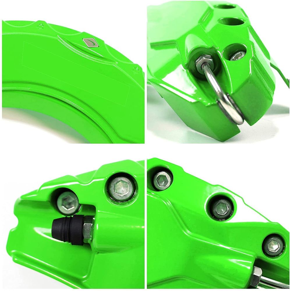 AuthEssentials Green Brake Caliper Covers Compatible with Tesla Model 3 2017-2021, 18 Inch Wheel Hub Size(235/45) Caliper Covers for Car, Set of 4 (Color:Green, Not Fit for Tesla Model Y)