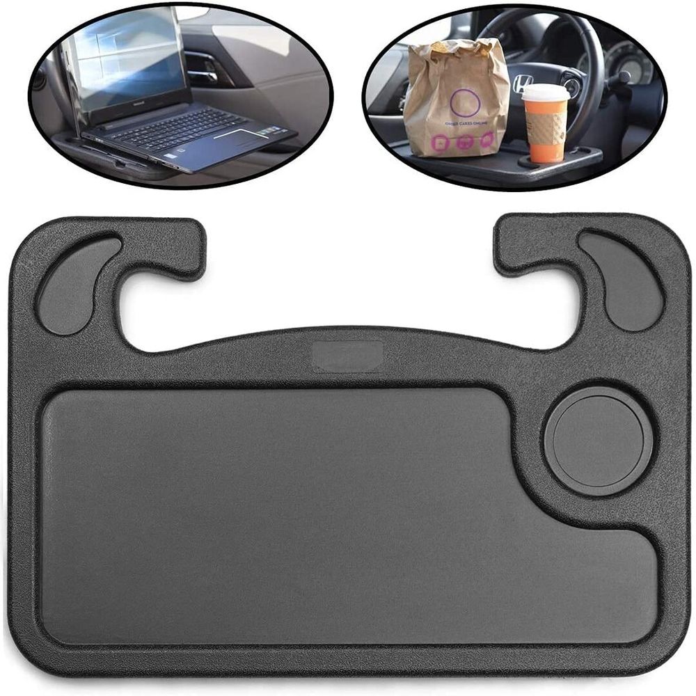Steering wheel tray table