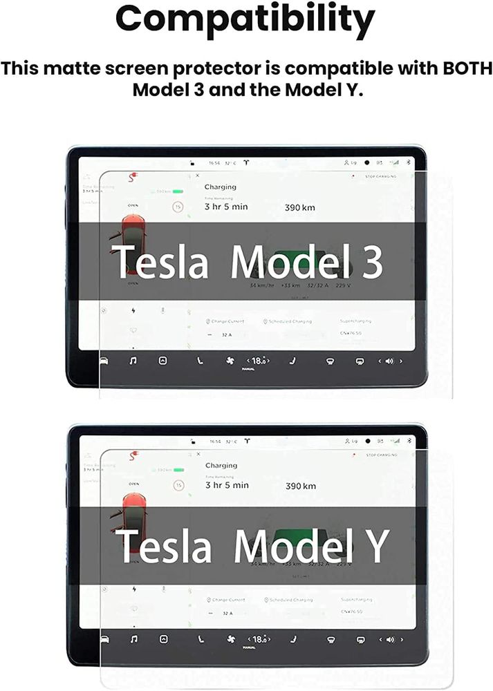 Tesla Model Y/3 Screen Protector (Matte)