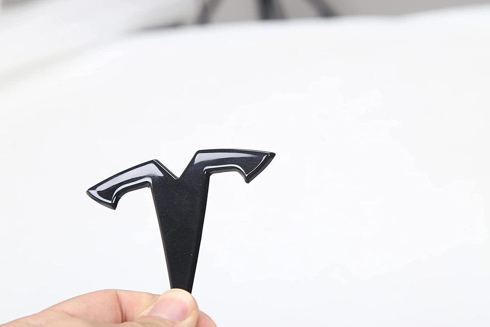 AuthEssentials Model 3 Steering Wheel/Front Trunk/Rear Trunk Logo Cover Sticker Badge Decals 3Pcs/Set for fit Tesla Model 3 Emblem Accessories (Matt Carbon Fiber Pattern) (Matte Carbon) (Glossy Black)