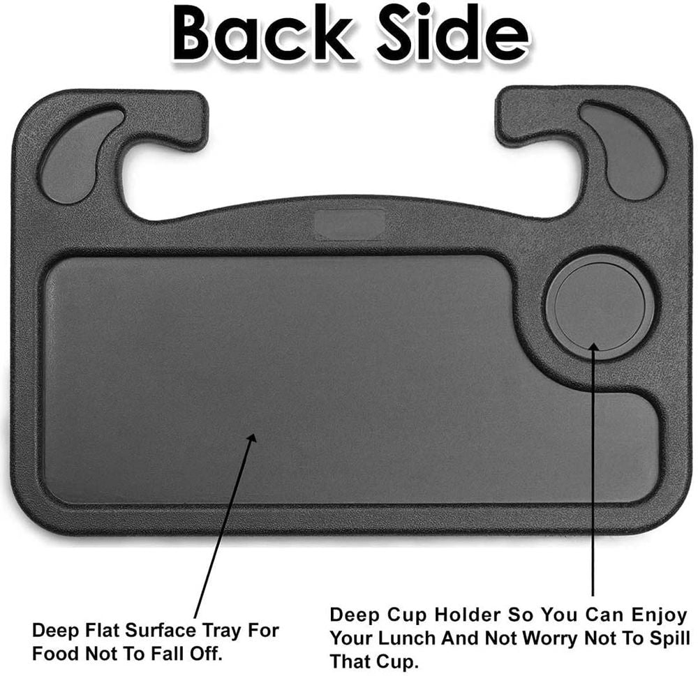 Steering wheel tray table