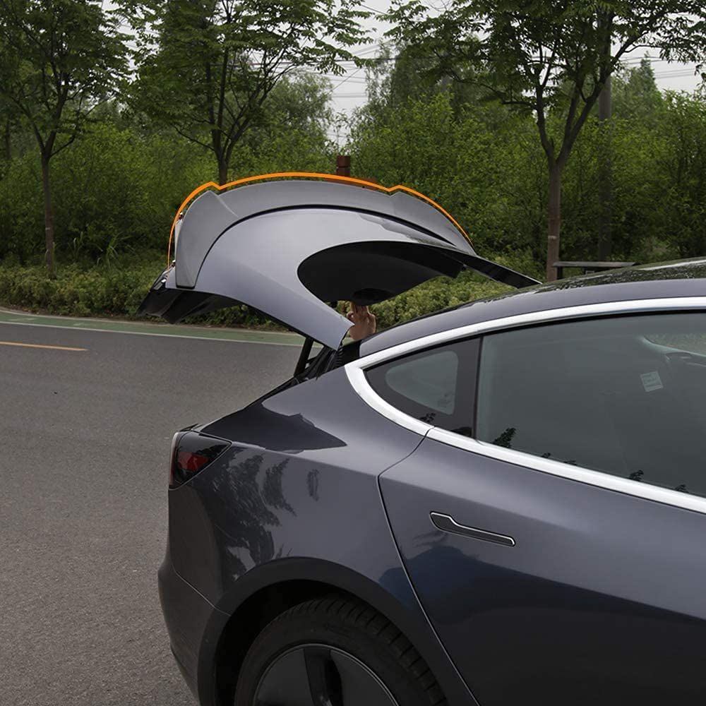 AuthEssentials-Fit Tesla Model 3 Spoiler Wing Sport Cars Rear Spoiler Car Styling Kits for Tesla Model 3 Accessories (Carbon Fiber Pattern )