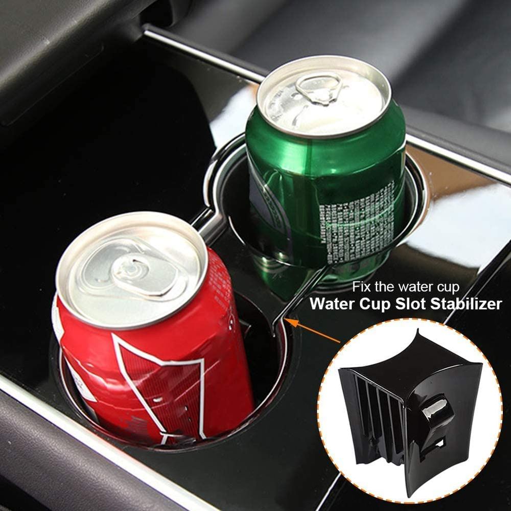 Tesla Model 3/Y Cup Holder Limiter Insert - Dumb Black