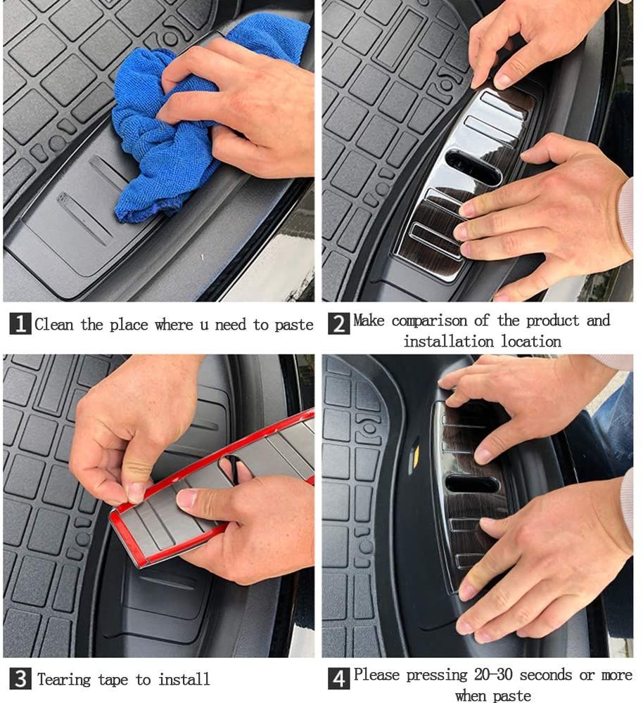 Tesla Model 3 Frunk Sill Plate Cover(Brushed Black)